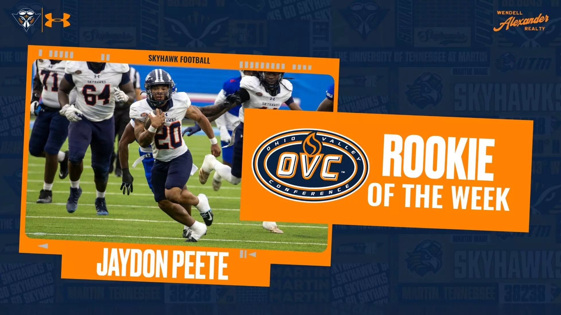 Jaydon Peete earns OVC Rookie of the week