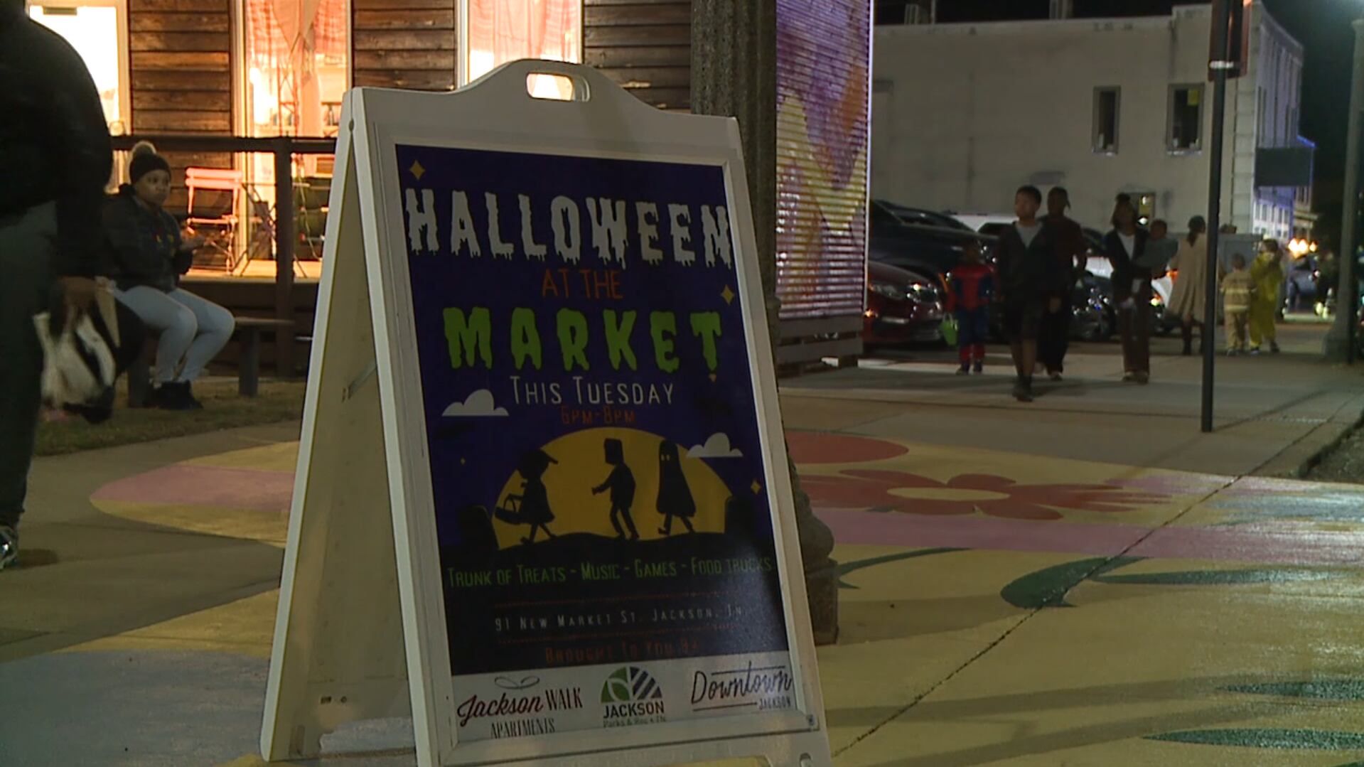 Residents gather for Halloween at the Market